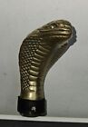 Heavy Brass Cobra Cane Handle Head Walking Stick Vintage Antique Cane Design