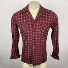 Vintage 1950s Hagoromo Shirt Made In Japan Loop Collar Wool Yokosuka Mens Small