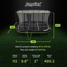 Jumpflex 19  Trampoline Mega Outdoor Playset With Net And Ladder  Green black