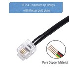 3 Pack 10ft Black Telephone Extension Cord  Landline  Rj-11 6p4c Plug  Cable