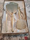 Beautiful Vintage Gold Vanity Set Original Box Nos Excellent
