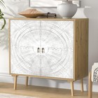 Accent Storage Cabinet With 2 Doors Adjustable Shelf Sideboard Buffet With So   