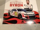 William Byron Signed 2020 Hms Axalta Flames Throwback Full Size Helmet   Card