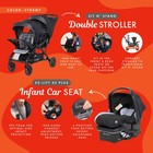 Baby Trend Sit N  Stand Double Stroller With Ez-lift Car Seat  2 Pack   Stormy