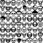 893 Skull Svg Bundle - Dxf  Eps  Jpg  Png - Instant Download   sent By E-mail 