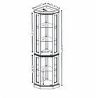 Glass Cabinet Lighted Curio Cabinet Corner Display Case For Living Room Bar