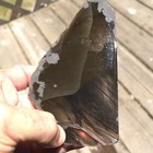 Fire Obsidian - High Grade Lapidary Slab     Glass Buttes Or      Iridescent