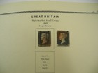 Great Britain  2 Penny Blacks  Seahorses  Wonderful Mostly Used Stamp Collection