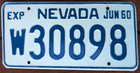Nevada 1959 1960 License Plate Original Washoe County