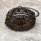 Woven Metal Wire Tea Votive Candle Holder Basket Small Decorative Vintage