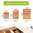 Bamboo Silverware Drawer Organizer 5 Compartment Utensil Cutlery Tray