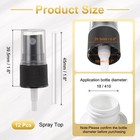 12 Pcs Black Spray Top  18 410 Fine Mist Sprayer Reusable Stripe Plastic Top