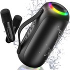 Fanfun Waterproof Mini Karaoke Machine Bluetooth Speaker Dual Mic For Pool Party