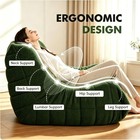 Yvdnhp Bean Bag Chair For Adults  L-shaped Memory Foam Togo Lounger Green