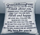 Granddaughter Decorative Throw Pillow Ivory Gifts Grand Children Grand Babies