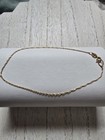 14k Yellow Gold 1mm Link 8 75  Anklet Ankle Bracelet Y2k 80s 90s Beach Summer