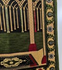 Vintage Green Tapestry Turkish Prayer Rug Fringed Soteks Mesnsucat