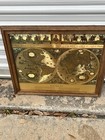 Vintage Framed Gold Foil Blaeu Wall Map Willem Janszoon Wood Frame 19x23