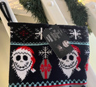 Tim Burton Black red Knit Christmas Stockings 19  The Nightmare Before Christmas