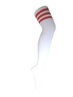 Premium Quality  Three Striped Cotton Roller Skate Over Knee High Thigh Socks 