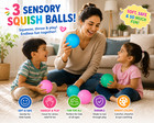 3pcs Stress Ball Fidget Toys Stress Relief Cube Stress Ball Sensory Squeeze Toys