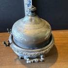 Homan silver Plate Co domed Butter Dish quadruple Plate footed vintage