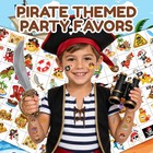 96pcs Pirate Pre-cut Temporary Tattoos For Kids Party Favors