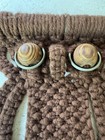 Vintage Macrame Hanging Owl 10x11 1970s