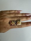 Vintage Gold And Rose Gold Cuff Links