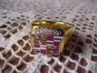 1950s Cadillac Crest Gold Chrome Ring  9 Nos Hi- Quality Class Unique