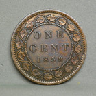 Canada 1859 1 Cent  Fine  cp-38 