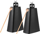 Manchap 2 Pack 8 Inch Cow Bell With Stick  Cowbells Noise Makers With Handle  Me