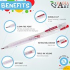 Retractable Gel Pens - Colored Pens For Adult Coloring - Cute Pen Set 24 Colors