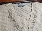 Vtg Carolina Colours Cream Crochet Cardigan   Size 22w Bead Floral Short Sleeve