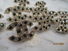 Chanel 10 Gold Tone   Cc Logo  Black Stones  22mmx18mm Buttons This Is For 10