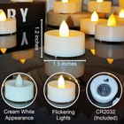 6 Pack Battery Operated Tea Lights Candles Flickering Flameless Led Lights  Long
