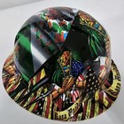 Full Brim Vented Hard Hat Custom Hydro Dipped In Mexican Roots Raza Unida Usa