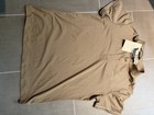 Vala Equestrian Connected Short Sleeve Polo Taupe Sz L Nwt