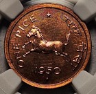 India  Pice 1950 b   Ngc Proof 65 Red  Scarce Gem Proof  Pop Of 4  None Higher