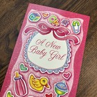 A New Baby Girl Newborn With Tracking 5   x7 75  Stockwell Greeting Card