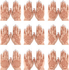 18 Sheets Henna Stencils Henna Tattoo Stencil Kit  For Hands - Indian And Arabia