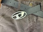New Genuine Leather D Belt Diesel Metal Buckle Black Jeans Waist Belts Men Women