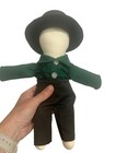 Vtg Handmade Primitive Cloth Amish Dolls No Face Boy   Girl Bonnet Hat