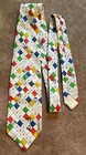 Vintage Disney Mickey Goofy Donald Duck Crossword Puzzle Tie