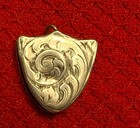Francis Clark Birmingham Antique  rare  Shield Shape Sterling Silver Vinaigrette