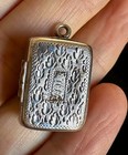 Antique Georgian English Sterling Silver Miniature Vinaigrette W bail B ham 1820