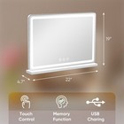 Led Vanity Makeup Mirror usb Charging dimmable 3 Color Lights memory Function