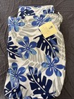 Pottery Barn Pb Kids Full Flat Sheet Camouflage Blue Tropical Leaf Cotton New