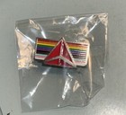 Delta Air Lines Lgbtq Pride Employee Rainbow Colors Red Logo Lapel Pin New 3 4   