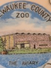 Vintage Souvenir China Plate 2 5  Milwaukee County Zoo With Plate Hanger